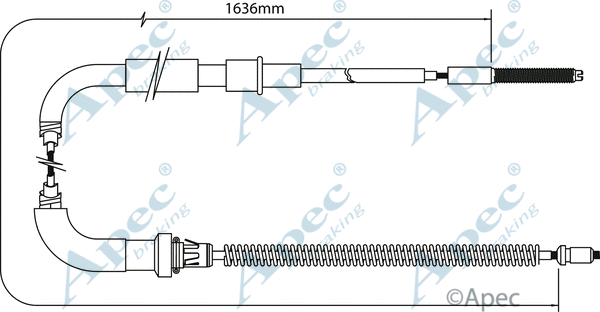 Cable Pull, parking brake (CAB1516)
