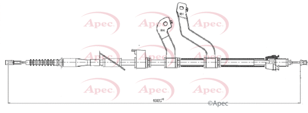 Cable Pull, parking brake (CAB1503)