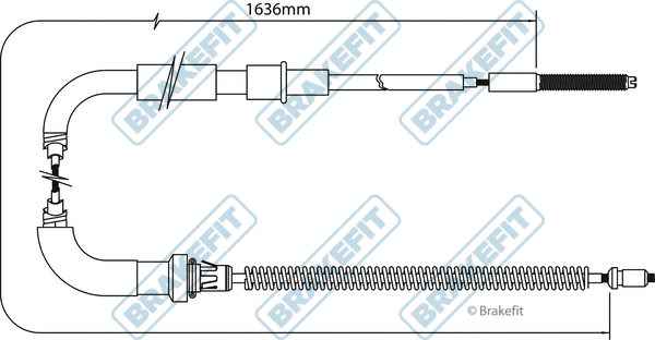 Cable Pull, parking brake (BBC3513)