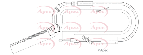 Cable Pull, parking brake (CAB1129)