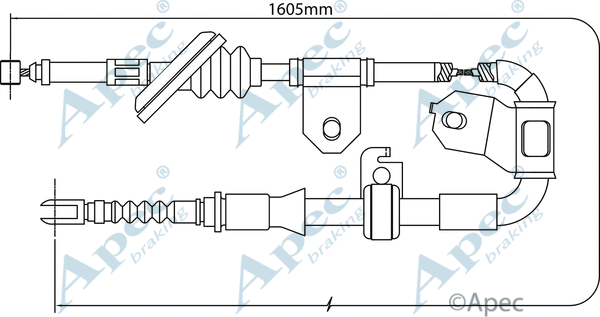 Cable Pull, parking brake (CAB1433)