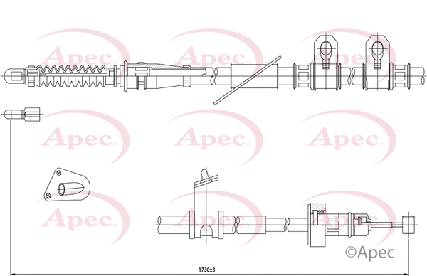 Cable Pull, parking brake (CAB1345)