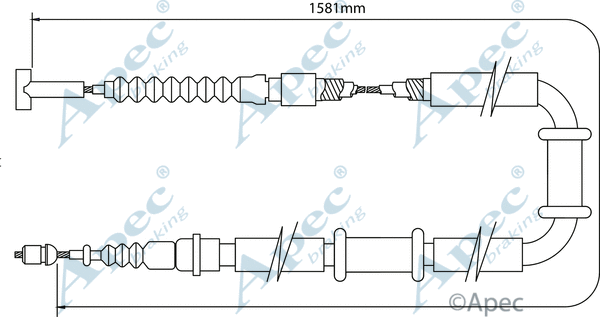 Cable Pull, parking brake (CAB1007)