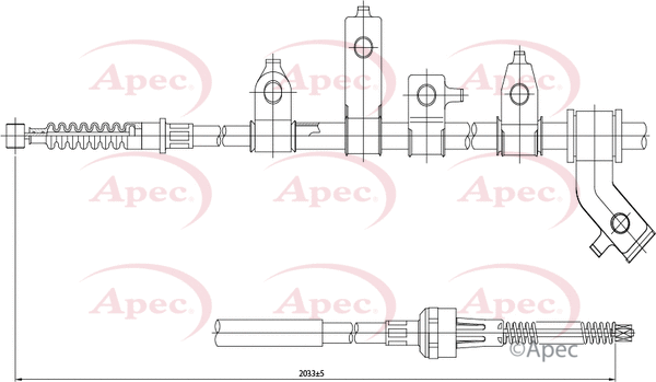 Cable Pull, parking brake (CAB1539)