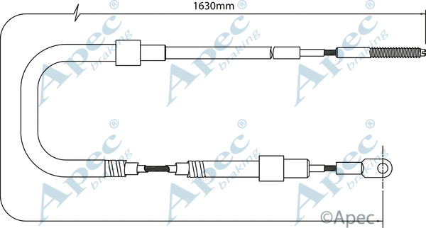 Cable Pull, parking brake (CAB1021)