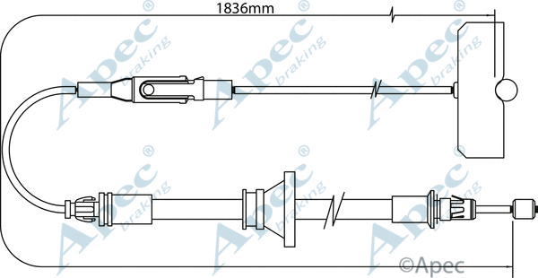 Cable Pull, parking brake (CAB1313)
