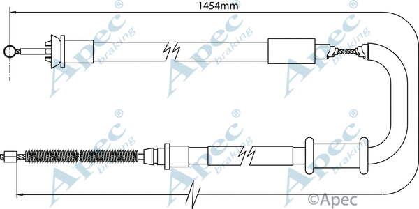 Cable Pull, parking brake (CAB1093)