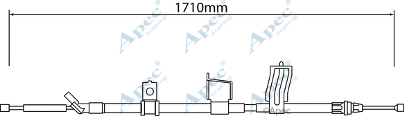 Cable Pull, parking brake (CAB1318)