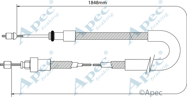 Cable Pull, parking brake (CAB1033)