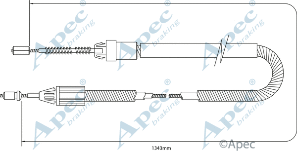 Cable Pull, parking brake (CAB1360)
