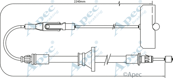 Cable Pull, parking brake (CAB1491)