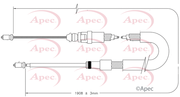 Cable Pull, parking brake (CAB1410)
