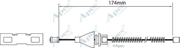 Cable Pull, parking brake (CAB1137)
