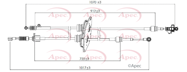 Cable Pull, manual transmission (CAB7022)