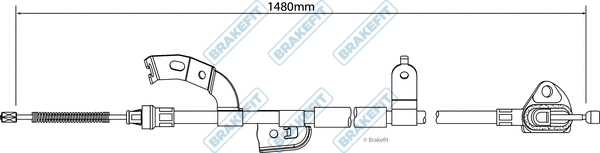 Cable Pull, parking brake (BBC3039)