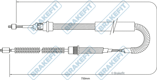 Cable Pull, parking brake (BBC3346)