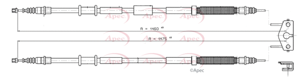 Cable Pull, parking brake (CAB1461)