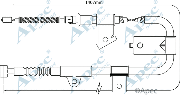 Cable Pull, parking brake (CAB1309)