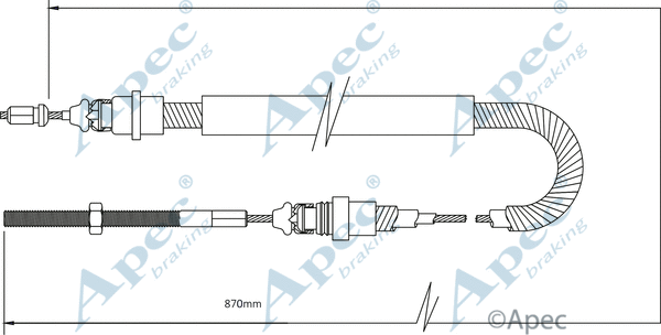 Cable Pull, parking brake (CAB1330)