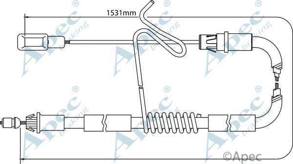 Cable Pull, parking brake (CAB1196)