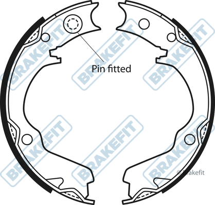 Brake Shoe Set, parking brake (BSH1084)