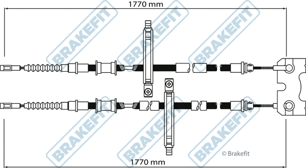 Cable Pull, parking brake (BBC3140)