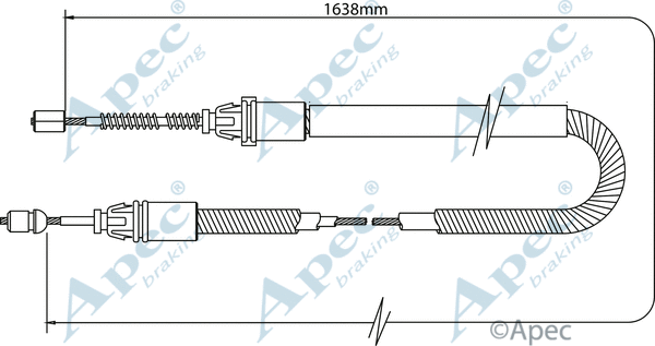 Cable Pull, parking brake (CAB1332)