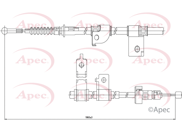 Cable Pull, parking brake (CAB1515)