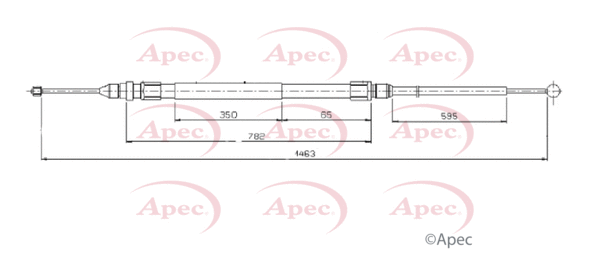 Cable Pull, parking brake (CAB1750)