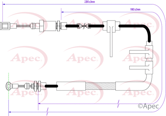 Cable Pull, parking brake (CAB1224)