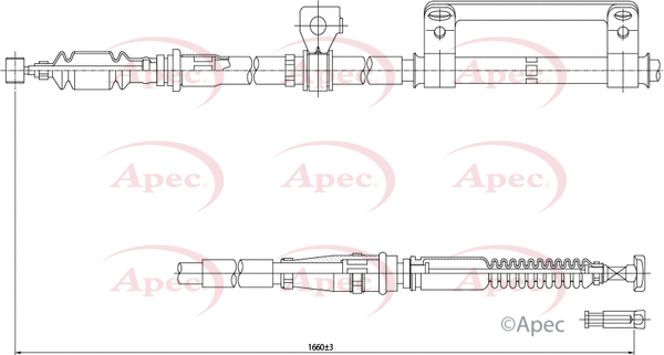 Cable Pull, parking brake (CAB1248)