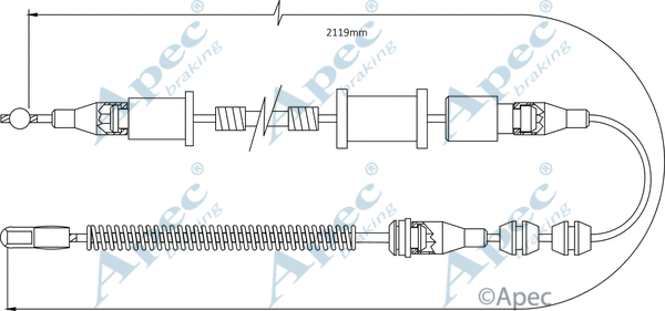 Cable Pull, parking brake (CAB1484)
