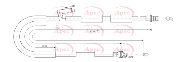 Cable Pull, parking brake (CAB1592)