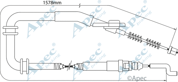 Cable Pull, parking brake (CAB1514)
