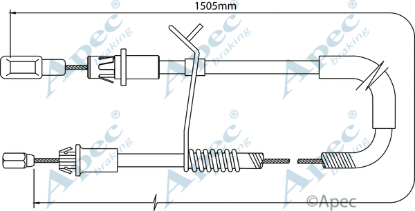 Cable Pull, parking brake (CAB1190)