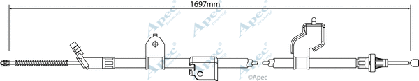 Cable Pull, parking brake (CAB1323)