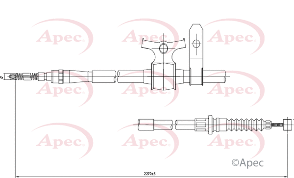 Cable Pull, parking brake (CAB1321)