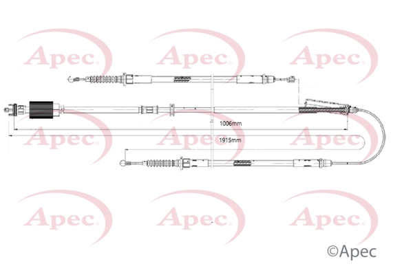 Cable Pull, parking brake (CAB1184)