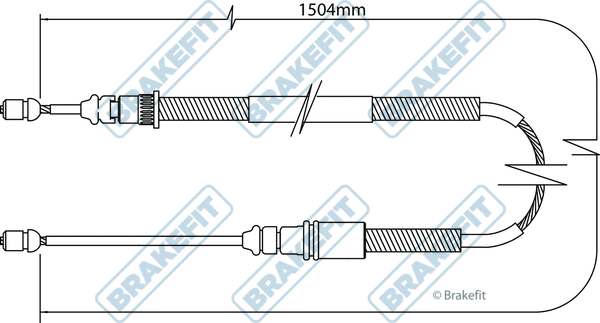 Cable Pull, parking brake (BBC3074)