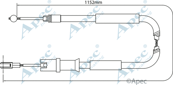 Cable Pull, parking brake (CAB1294)