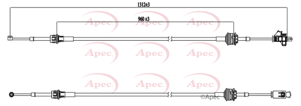 Cable Pull, manual transmission (CAB7017)
