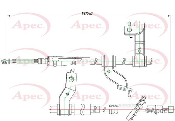 Cable Pull, parking brake (CAB1237)