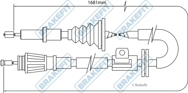 Cable Pull, parking brake (BBC3503)