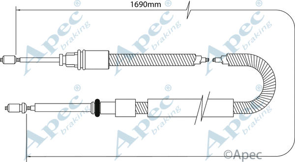 Cable Pull, parking brake (CAB1044)