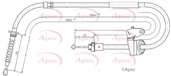 Cable Pull, parking brake (CAB1589)