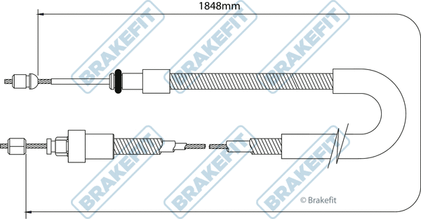 Cable Pull, parking brake (BBC3035)