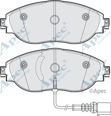 Brake Pad Set, disc brake (PAD2304B)