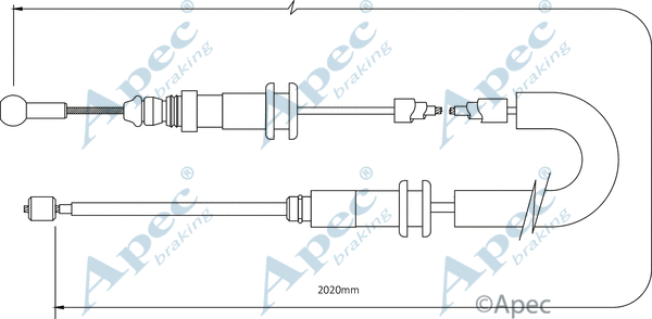 Cable Pull, parking brake (CAB1374)