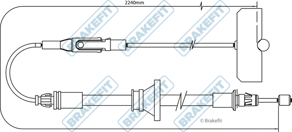 Cable Pull, parking brake (BBC3488)
