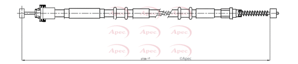 Cable Pull, parking brake (CAB1089)